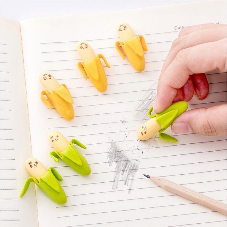 Tẩy/ gôm B96 hình trái chuối dễ thương tiện lợi cho học sinh