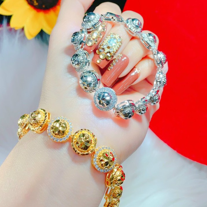 Lắc Tay Nữ Đẹp Bi Dễ Thương - Bền Màu, Không Đen Không Ngứa, Đủ Size, Hàng Y Hình