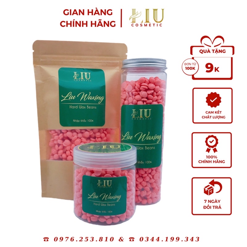 [FREE SHIP] 100GR SÁP WAX LÔNG LIU WAXING - SÁP NÓNG HẠT ĐẬU (HARD WAX  BEANS) Nhập khẩu cao cấp