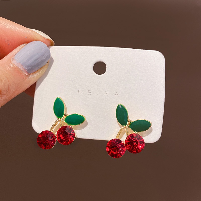 Khuyên Tai Hình Quả Cherry Đỏ Dễ Thương Dành Cho Nữ PD648