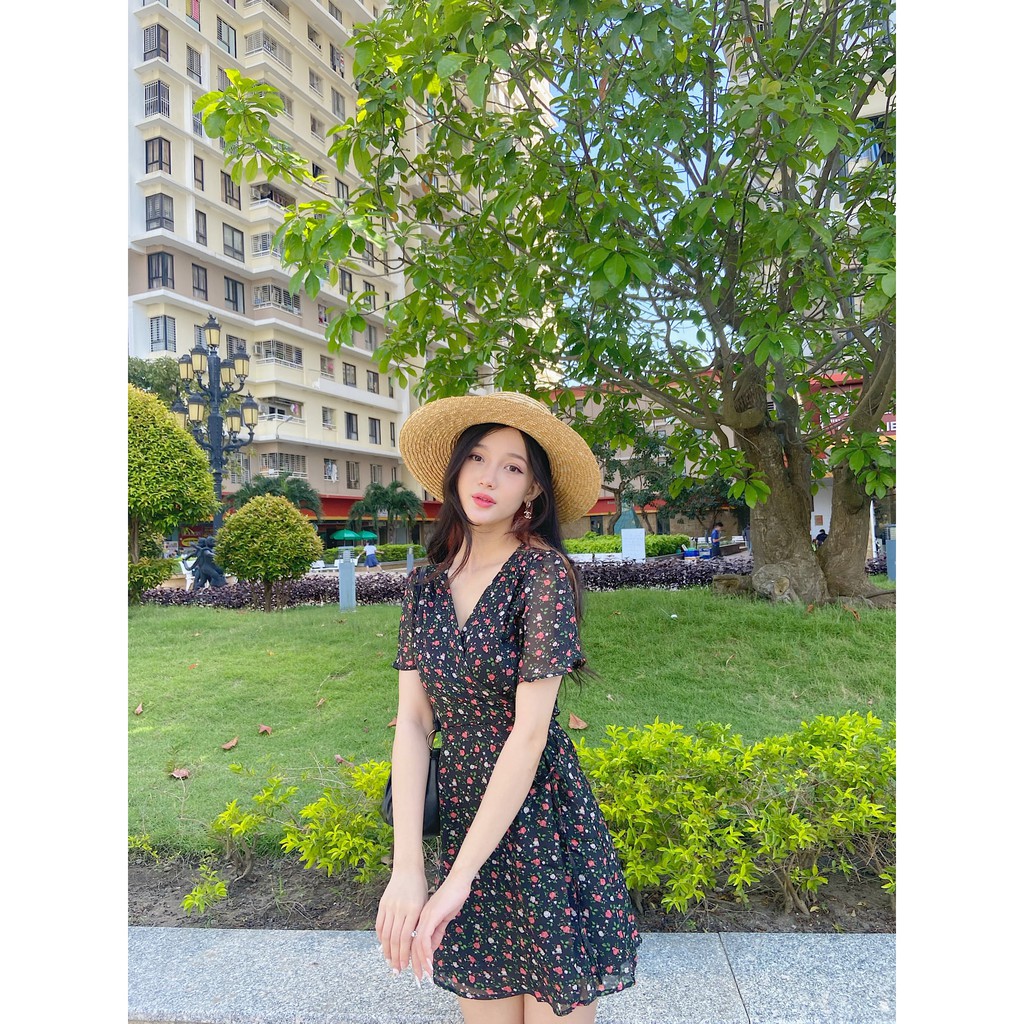 [Mã WABRWA15 giảm 15% đơn 300K] Đầm hoa - wrap - váy hoa HEYBEE HT19 | BigBuy360 - bigbuy360.vn