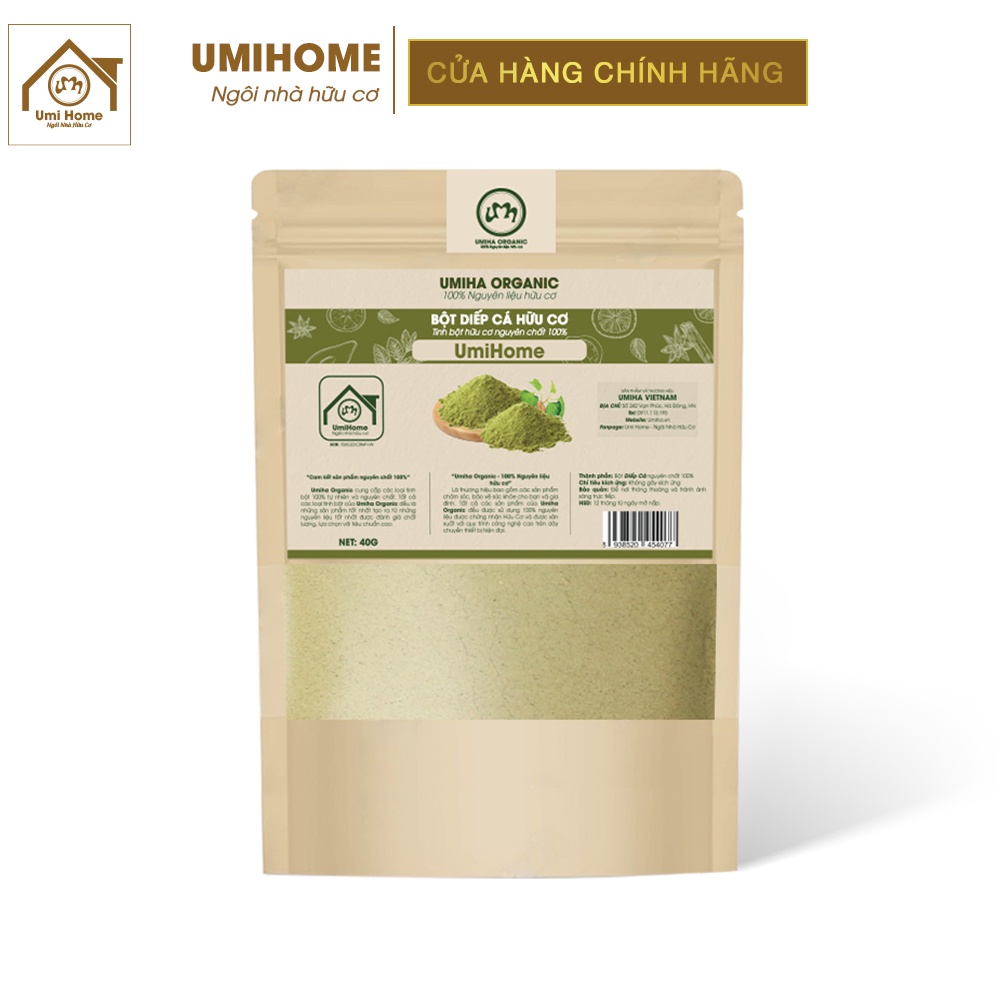 Bột Diếp Cá hữu cơ UMIHOME nguyên chất | Fish lettuce powder 100% Organic 40G