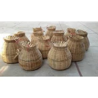 Giỏ mây tre bắt cua cá - trang trí, trồng cây, cắm hoa size lớn