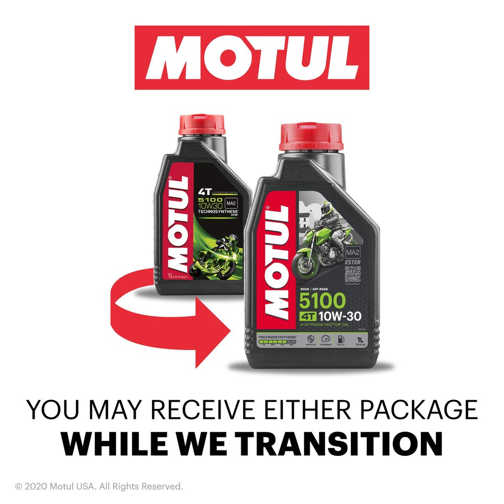 Motul 5100 4T 10W30 - Nhớt xe số đời mới cao cấp công nghệ Ester tổng hợp 100% API SM, MA2