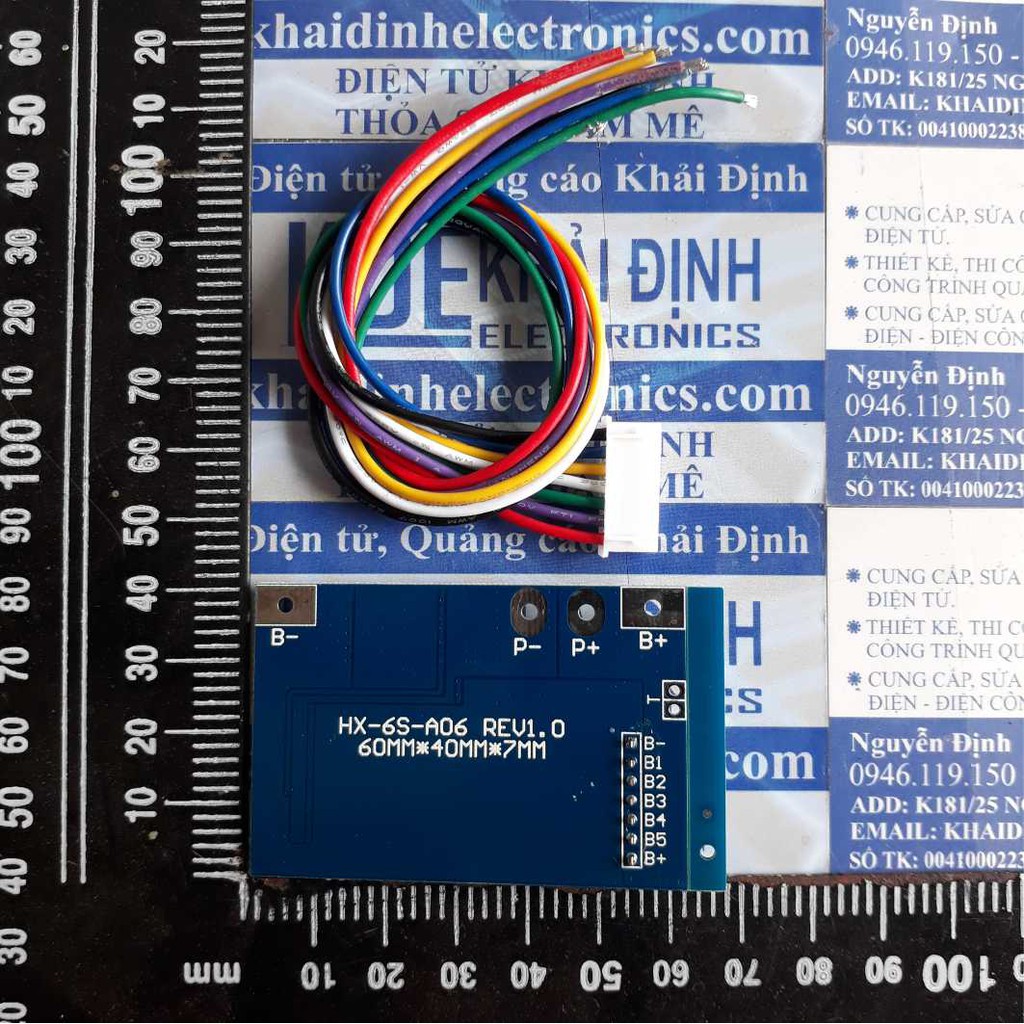 module SẠC, bảo vệ quá tải, cân bằng dòng áp pin 18650 6 viên 22.2V-25.2v 10A kde3453
