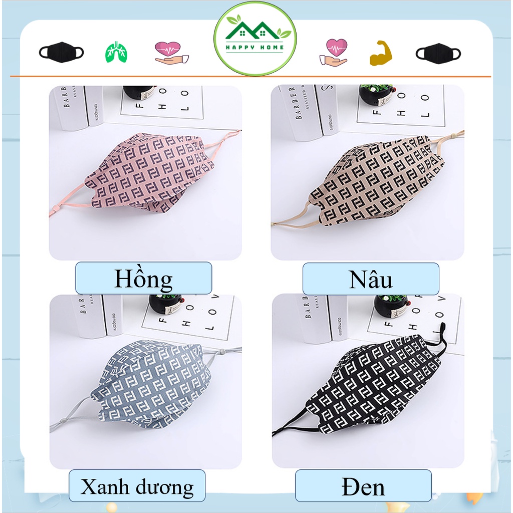 Khẩu Trang vải cotton KF94 chống tia UV, chống Bụi mịn có thể giặt được