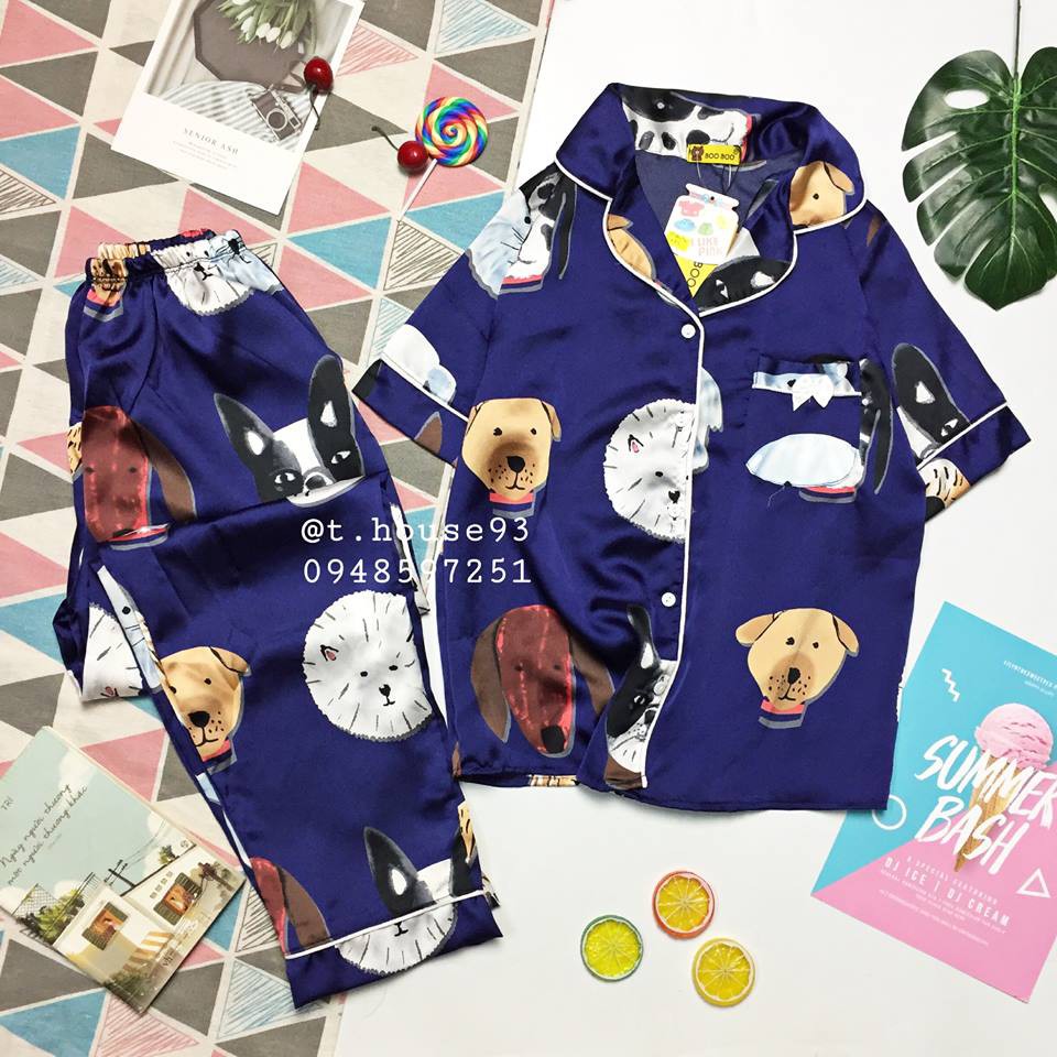 Đồ bộ pijama satin lụa