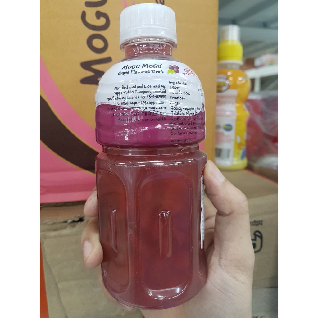 NƯỚC UỐNG MOGU NHO THẠCH DỪA CHAI 320ML  Giá tốt