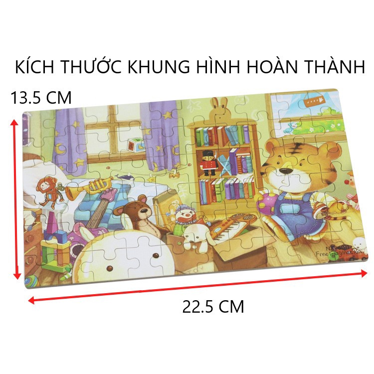 Xếp hình 60 miếng puzzle cho bé , Đồ chơi xếp hình giúp bé phát triển tư duy từ nhỏ. K&amp;K12 Shop