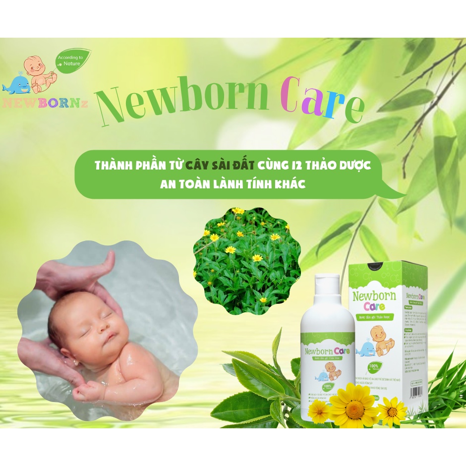Nước Tắm thảo dược Newborn Care Làm sạch và bảo vệ da bé và cả gia đình khỏi Covid (220ml)