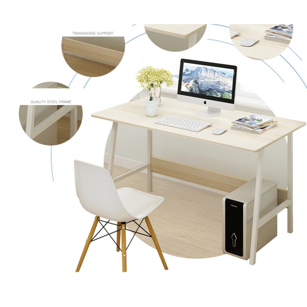 Bàn làm việc đa năng tiện lợi Tâm House BXG066 Chân Xéo (80x37CM) Đen | BigBuy360 - bigbuy360.vn