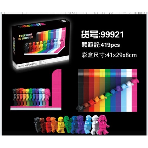 Đồ chơi Lắp ráp Mô hình 99921 Everyone is Awesome Set With 11 Monochrome Minifigures