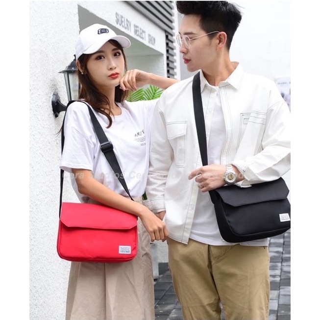 Túi đeo chéo nam thời trang  vải Canvas tiện lợi CR017