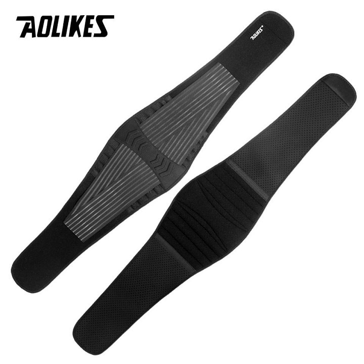 Đai lưng tập gym AOLIKES A-7998 có thanh thép đàn hồi hỗ trợ nâng đỡ bảo vệ cột sống sport waist support