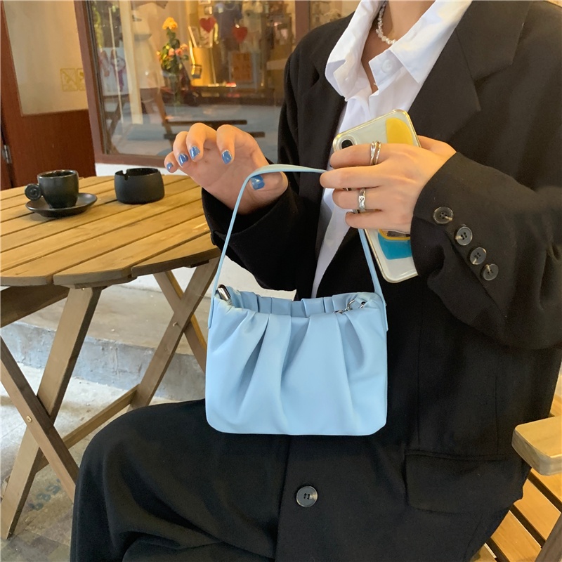 Túi Xách Đeo Vai Gấp Gọn Phối Dây Xích Thời Trang Pháp Dành Cho Nữ 2021