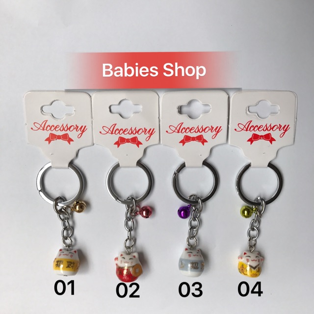 Móc khóa mèo may mắn Nhật Bản
