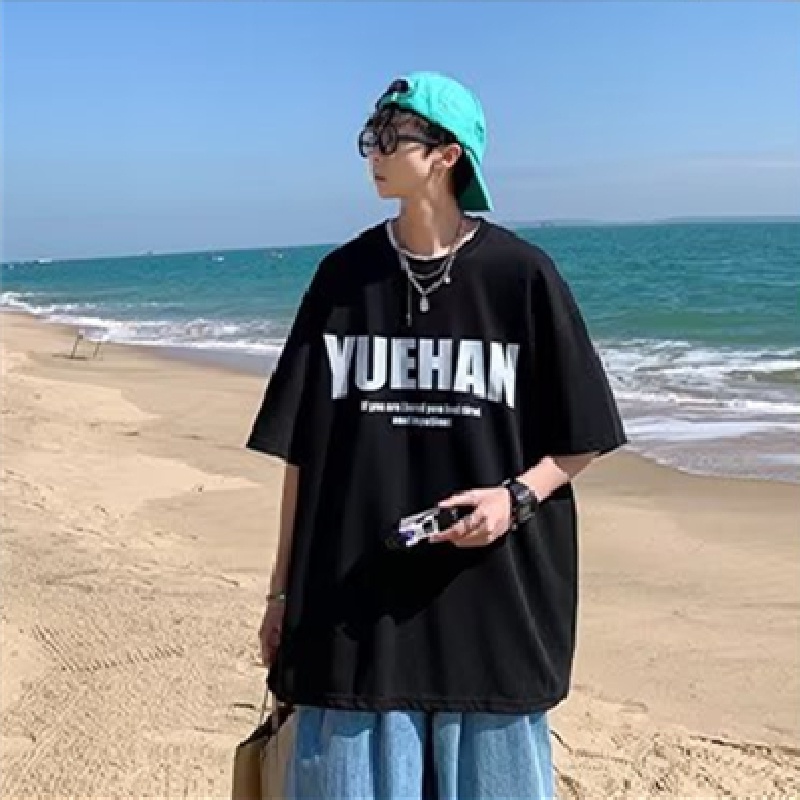 Áo Thun Tay Ngắn Dáng Rộng In Chữ Phong Cách Hip Hop Thời Trang Mùa Hè Cho Nam Và Nữ size M-8XL