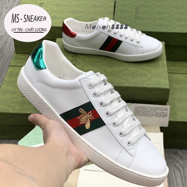 Giày thể thao GUCCI Ong, giày gucci 3 vạch mới full size 36-43 full phụ kiện/MS Sneaker