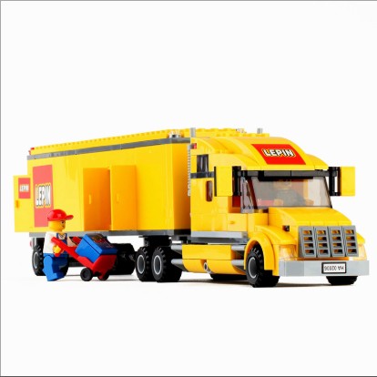 Đồ chơi lắp ráp Xe tải chở hàng - Xếp hình xe tải container kéo hàng cỡ lớn - Lion King 82026