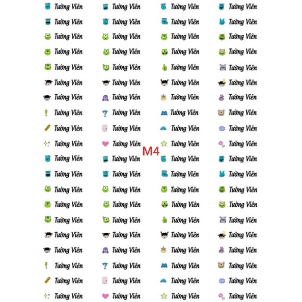 STICKER IN TÊN MẪU ĐỘC ĐÁO