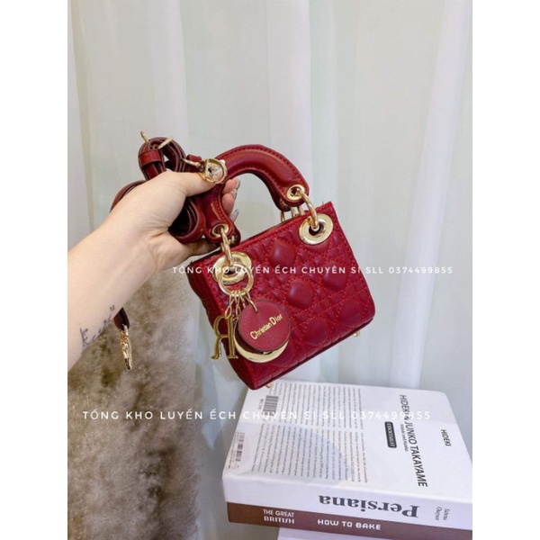 Túi dior mini💘 BÁN RẺ LẤY 5*💘Túi vuông 3 ô da lì size 14 sang chảnh