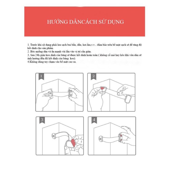 Khóa tủ lạnh, khóa tủ an toàn cho bé cao cấp Looktosee