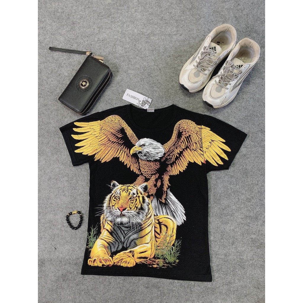 Aó Phông Nam In Hình 3D Hổ Đại Bàng Chất Thun Mát Mẻ - AP02 - Shop VK_Clothes
