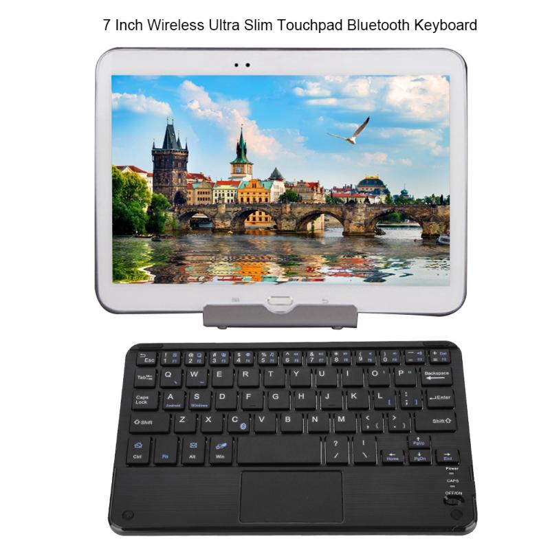 Bamaxis 7 Inch Wireless Ultra Slim Touchpad Scissors Feet Design Bluetooth Keyboard