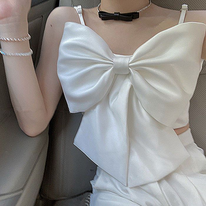 Áo Hai Dây Thắt Nơ Sau Lưng Phong Cách Chanel Thời Trang Xuân Hè Mới Bán Chạy