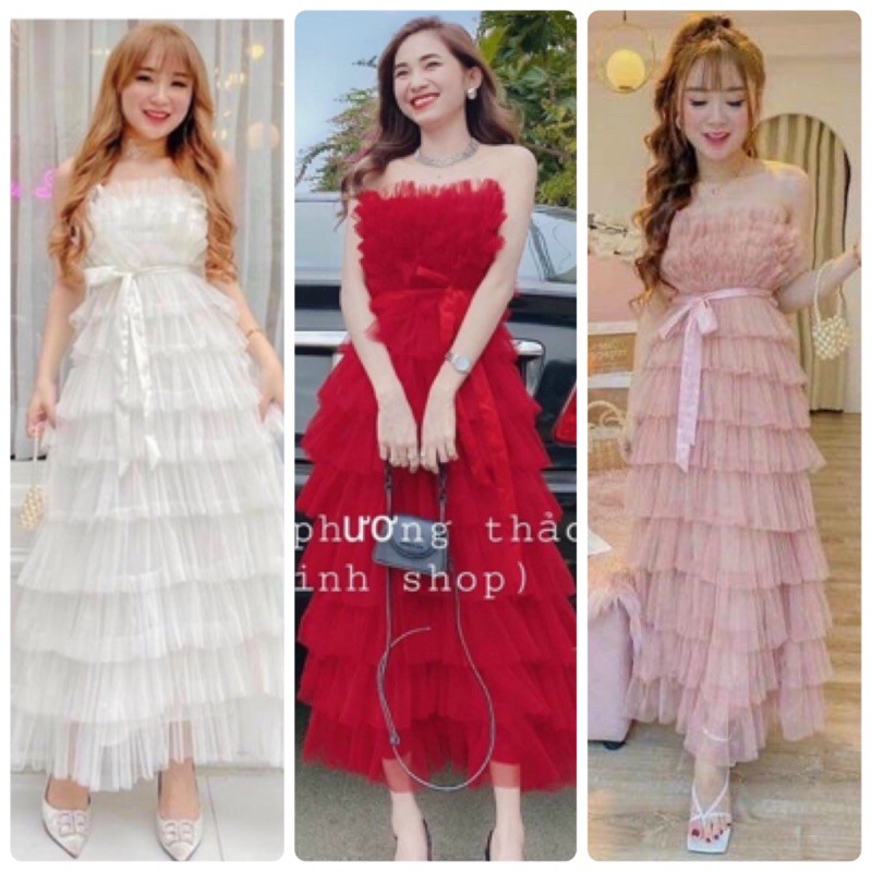 [Mã WAMT1505 giảm 10K đơn 0K] ĐẦM REN TẦNG BẸT VAI (KÈM VIDEO HÌNH THẬT) | BigBuy360 - bigbuy360.vn