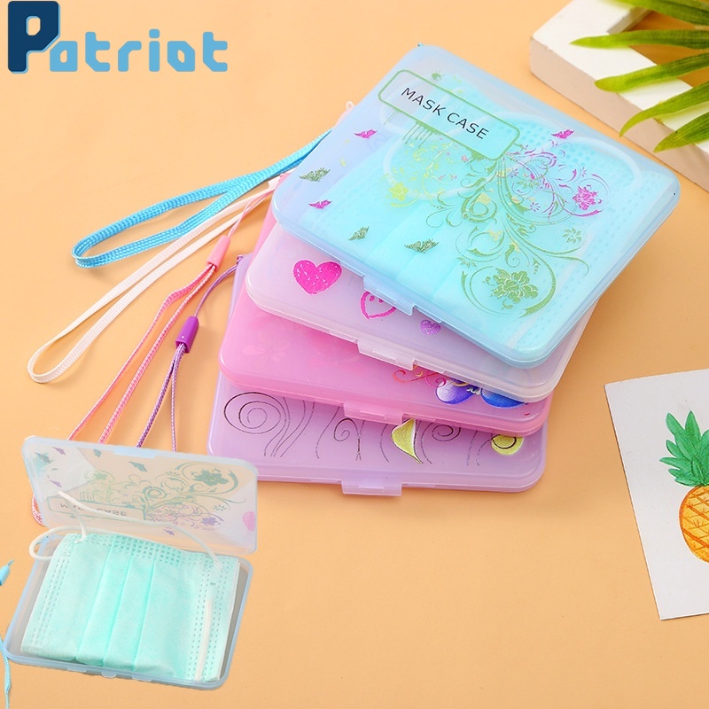 1 hộp đựng khẩu trang nhiều màu sắc có nắp đậy chống bụi và chống nước có thể tái sử dụng