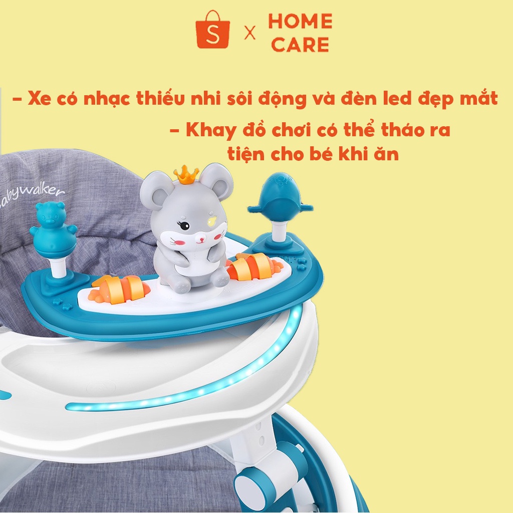 Xe tập đi cho bé chữ O HomeCare, đa năng, tạo cho bé hướng cố định khi di chuyển, xe tròn tập đi, xe tập đi