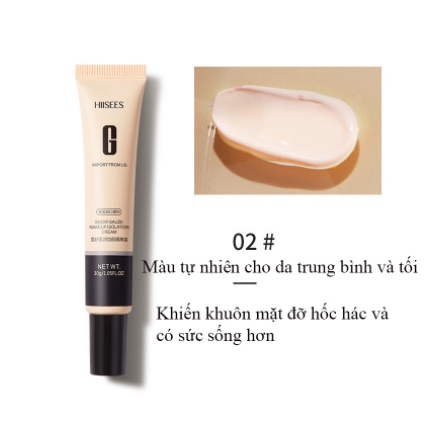 Kem nền Kem lót che khuyết điểm Hiisees Chữ G 30g