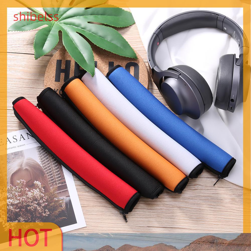 （ʚshibelss）Neoprene Zipper Headband Cover Case for ATH-MSR7 M50X M40X M30X Headphone