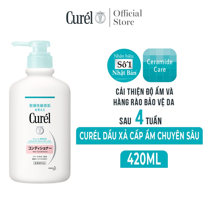 Dầu Xả Cấp Ẩm Chuyên Sâu Curel Intensive Moisture Care Hair Conditioner 420ml