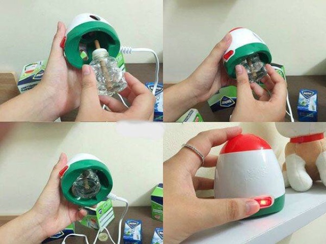 MÁY ĐUỔI MUỖI XÔNG TINH DẦU HACKER TẶNG KÈM 1 LỌ TINH DẦU