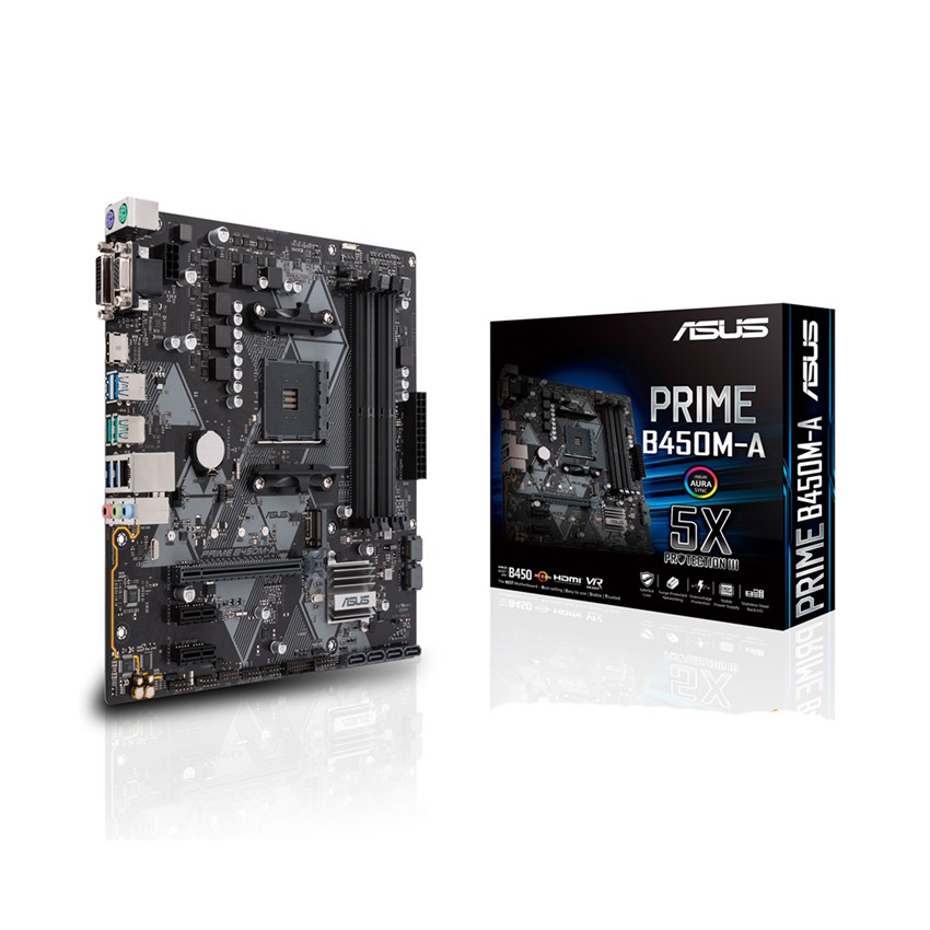 Mainboard ASUS PRIME B450M-A (AMD B450, Socket AM4, m-ATX, 4 khe RAM DDR4)