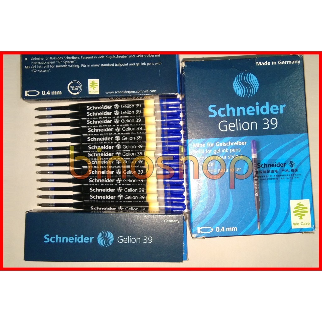 Ruột bút bi Xiaomi Mi Pen 2 xanh/ đỏ GELION 39 - Schneider