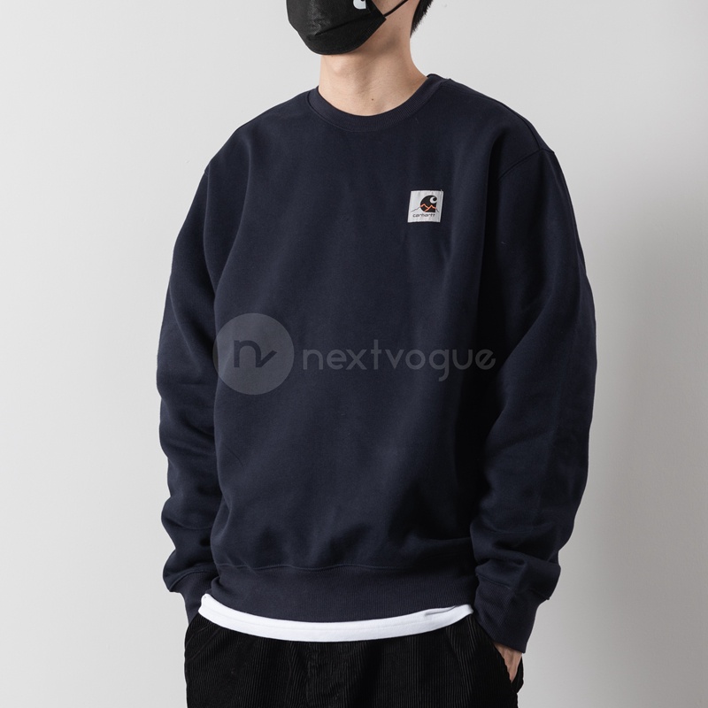 CARHARTT Áo sweater pullover Cổ Tròn Thoải Mái Thời Trang Unisex