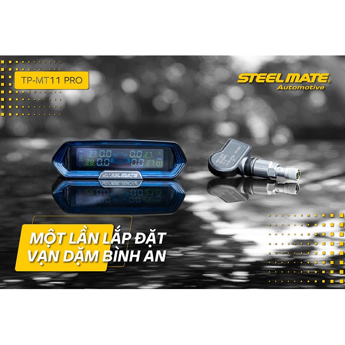 Cảm biến áp suất lốp STEELMATE TP-MT11 Pro - Hàng chính hãng bảo hành 3 năm
