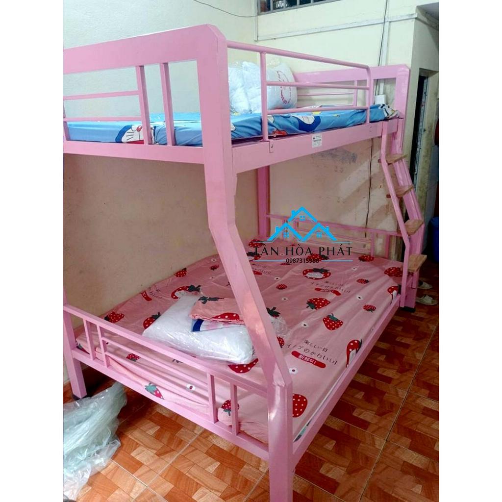 Giường sắt hai tầng hộp 4x8 sắt dày CAO CẤP nhiều kích thước - Nội Thất Tân Hòa Phát