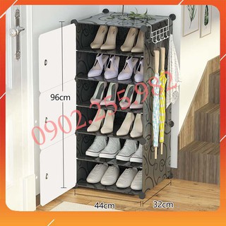[SALE CỰC MẠNH] TỦ NHỰA LẮP GHÉP ĐA NĂNG ĐỂ GIÀY DÉP 6 Ô ( chia ô ) ĐỂ ĐƯỢC 12 ĐÔI GIÀY DÉP CỬA TRẮNG ĐỤC