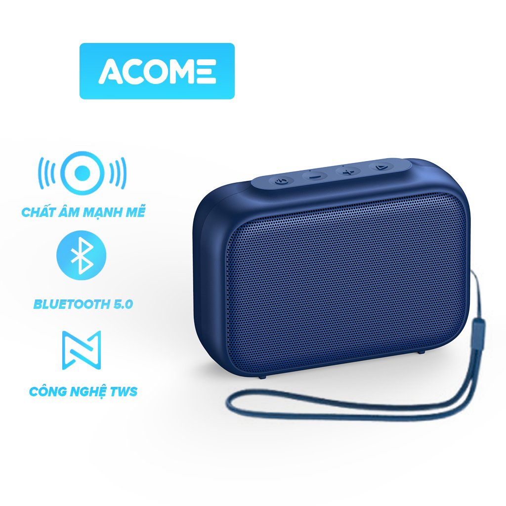 Loa Bluetooth Mini Nhỏ Gọn ACOME A1 Công Suất 5W Hỗ Trợ TWS Ghép Đôi 2 Loa Âm Bass Trầm Chất Lượng Cao - BH 12 Tháng