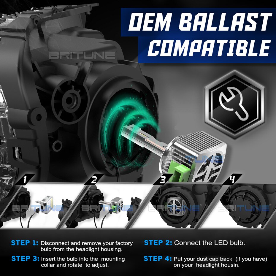 Bóng Đèn Pha LED D1S D2S D3S D4S D8S D1R D2R D3R D4R D8R 70W 30000M Chuyên Dụng