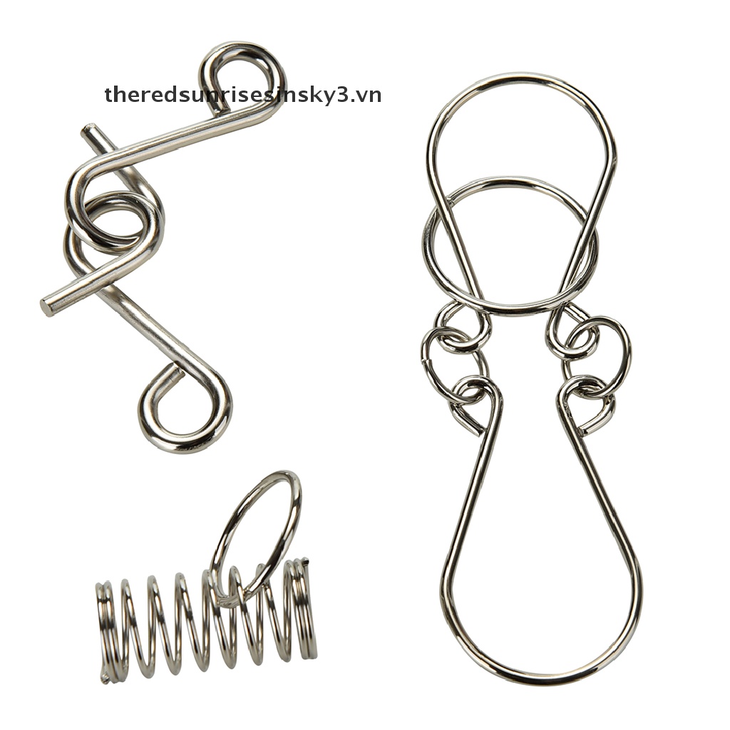 Bộ 8 Nhẫn Kim Loại Lắp Ráp Thủ Công Dành Cho Trẻ Em / Người Lớn