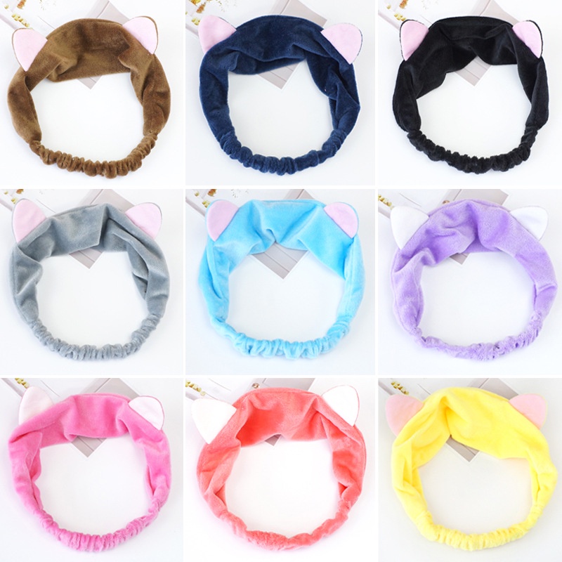 Turban rửa mặt băng đô tóc tai meo cute xinh xắn dễ thương nhỏ gọn bunakids PK23