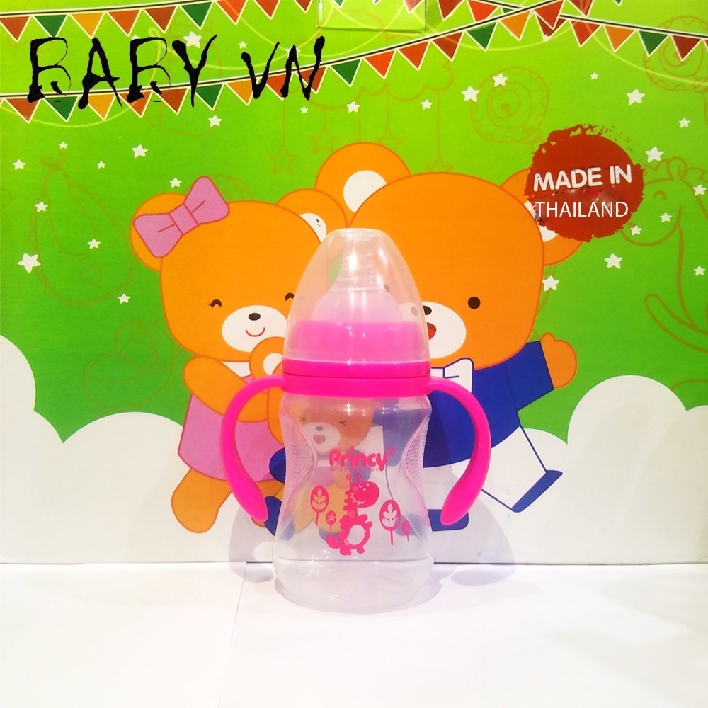 Bình sữa 2 quai cổ rộng  - HB 10206MWB - PRINCY - HACO BABY - BABY VN