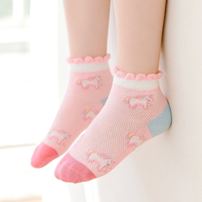 Set 5 đôi vớ chân, tất chân bé gái từ 3-12 tuổi họa tiết xinh xắn đáng yêu