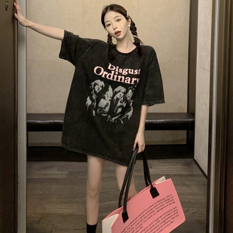 Áo Thun Nữ Tay Ngắn Dáng Rộng Phong Cách Hàn Quốc Thời Trang Mùa Hè