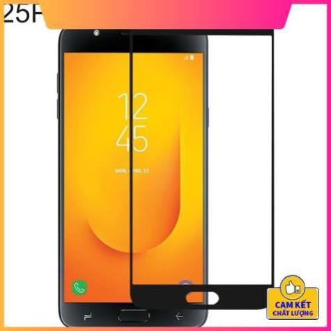 Kính cường lực samsung j7 duo 2018 full màn 5D .Tặng kèm khăn lau.